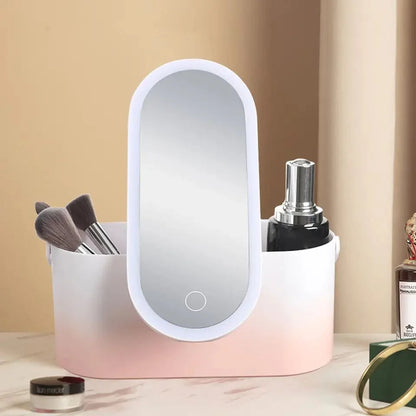 Portable LED Light Storage Box | Beauty And Makeup Mirror
