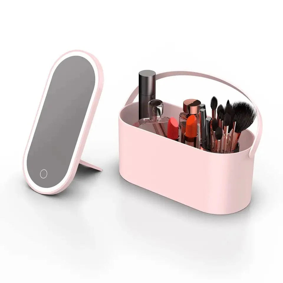 Portable LED Light Storage Box | Beauty And Makeup Mirror